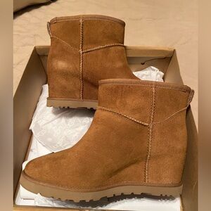 Ugg suede wedge booties
